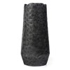 HomeRoots 14" Gray Hammered Cylinder Aluminum Table Vase - 4 of 4