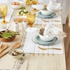 DII Stripe Tassel Placemat Set 4 Piece, White & Stone, 13x19" - 2 of 4