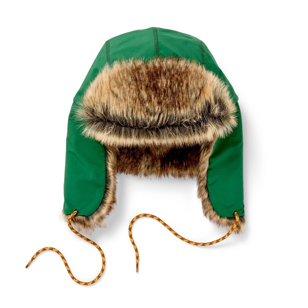 Adult Faux Fur Trapper Hat - Dark Green - The Cuddle Collab with Baloo & Pan