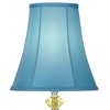 360 Lighting Bohemian Country Cottage Accent Table Lamp with Table Top Dimmer 21" High Teal Blue Stacked Glass for Bedroom Living Room Bedside Office - 3 of 4