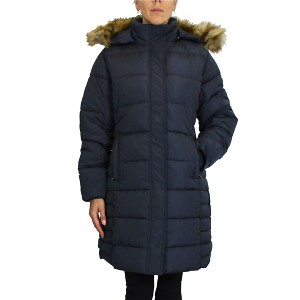 Spire By Galaxy Women's Heavyweight Parka Jacket With Detachable Faux Fur Hood (S-XL) - 1 of 3