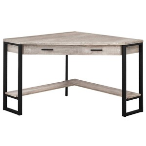 Monarch Specialties Computer Desk Home Office Corner Storage Drawers 42InchL Work Laptop Metal Laminate Beige Black Contemporary Modern - 1 of 4