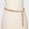 Women's Gold Chain Waist Belt - A New Day™ Black XL - Yahoo Shopping