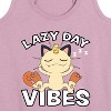 Women's - Pokémon - Lazy Day Vibes Meowth Graphic Racerback Tank - 2 of 4