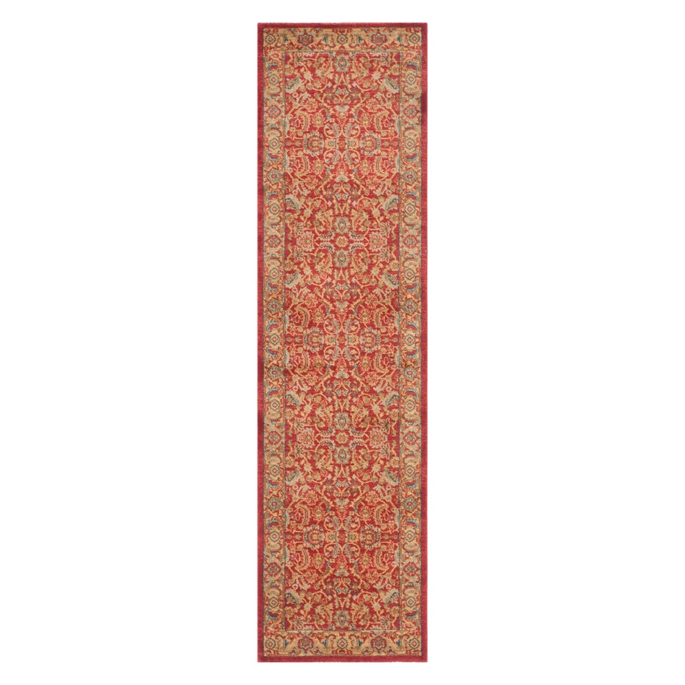 2'2inx16' Havyn Floral Area Rug Red/Natural - Safavieh