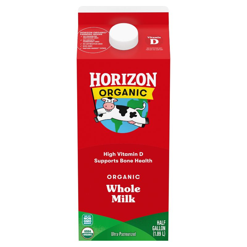 Horizon Organic Whole High Vitamin D Milk - 0.5gal, 1 of 11