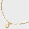 14K Gold Plated Round Initial Pendant Necklace - A New Day™ - 4 of 4