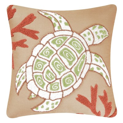 C&F Home 18" x 18" Turtle Tufted Pillow