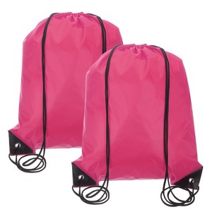 Unique Bargains Fitness Sports Travel Lightweight Drawstring Backpacks 2 Pcs - 1 of 4