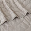 Double-Sided Cooling Comforter, Lightweight & Breathable Cooling-Tech Fabric, Thin Summer Quilt, Machine Washable, 86"x79", Light Gray - 4 of 4