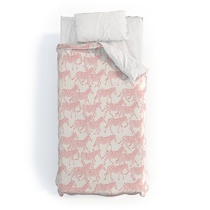 Deny Designs Kids' Little Arrow Design Co Zebras Duvet Cover Bedding Set - 1 of 3