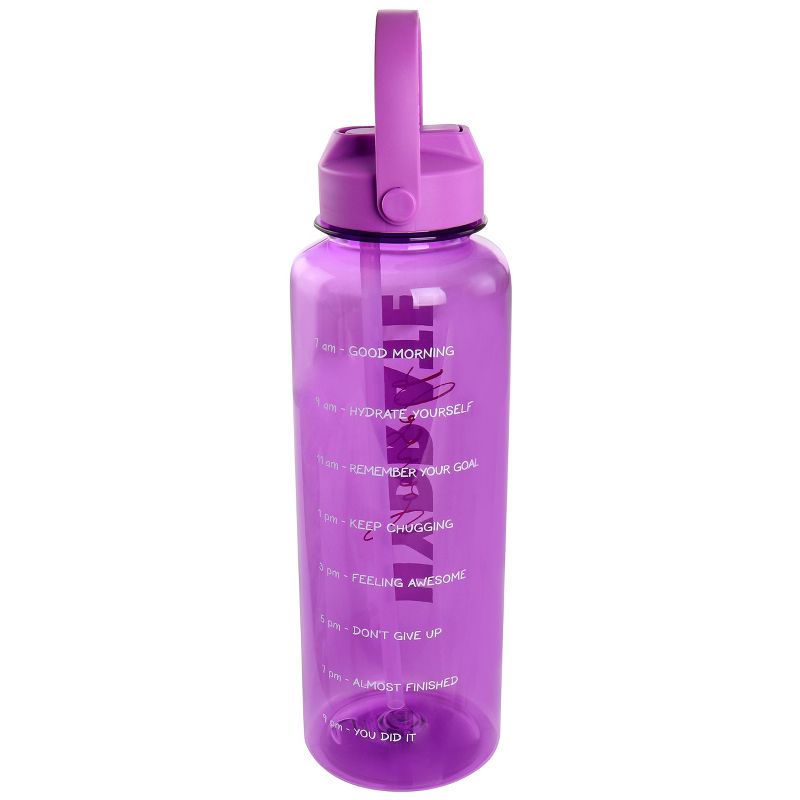 Gibson Home Brever 50oz Hydrate Yourself Hourly Motivation Water Bottle in Purple, 5 of 8