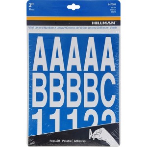 Hillman 2 in. White Vinyl Self-Adhesive Letter and Number Set 0-9, A-Z 205 pc (Case of 6) - 1 of 1