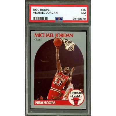 Michael Jordan Card 1990-91 Hoops #65 PSA 7