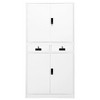Aghana Digitals White Steel Office Filing Cabinet with 3 Adjustable Shelves, 2 Lockable Drawers, - 2 of 4