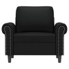 vidaXL Sofa Chair Accent Upholstered Single Seating Furniture Faux Leather - Black 23.6" - 2 of 4