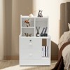 YIYIBYUS Modern White Nightstand with 2 Drawers Small Dresser with Storage Shelf, Bedside Table for Bedroom - 2 of 4