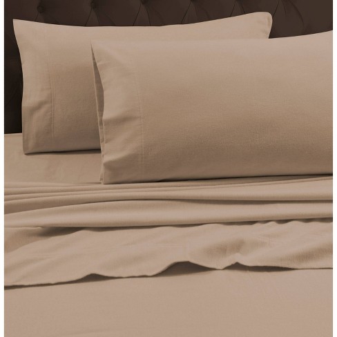 Heavyweight Flannel Solid Flat Sheet - Tribeca Living : Target