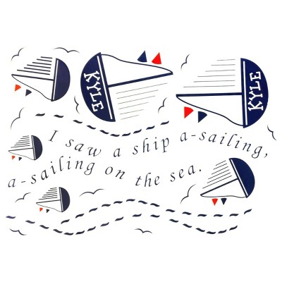 Slickblue Ocean Trip Vinyl Wall Decals - Add a Fresh, Coastal Feel to Your Home with Easy-to-Apply Stickers