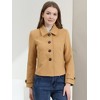 Allegra K Women's Turn Down Collar Long Sleeve Single Breasted Winter Pea Coat - 2 of 4