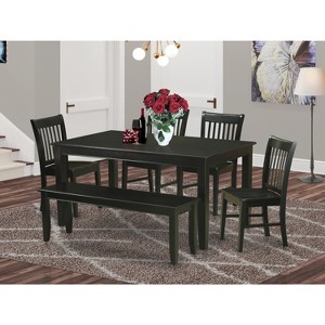 HomeStock Formal Dining Room Set-Dinette Table And Dinette Chairs, Black - 1 of 4