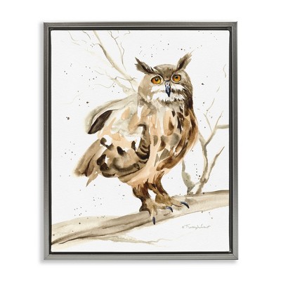 Stupell Industries Owl Perched in Tree, 17" x 21"