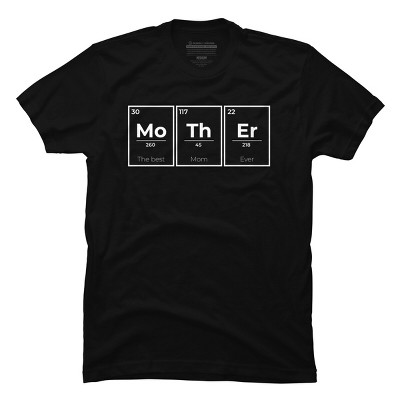 Men's Design By Humans Mother Periodic Table of Elements By BlackBerry55 T-Shirt