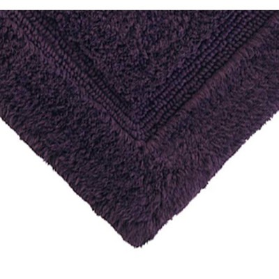 Plush Plum Cotton Bath Rug with Non-Slip Backing, 20"x32"