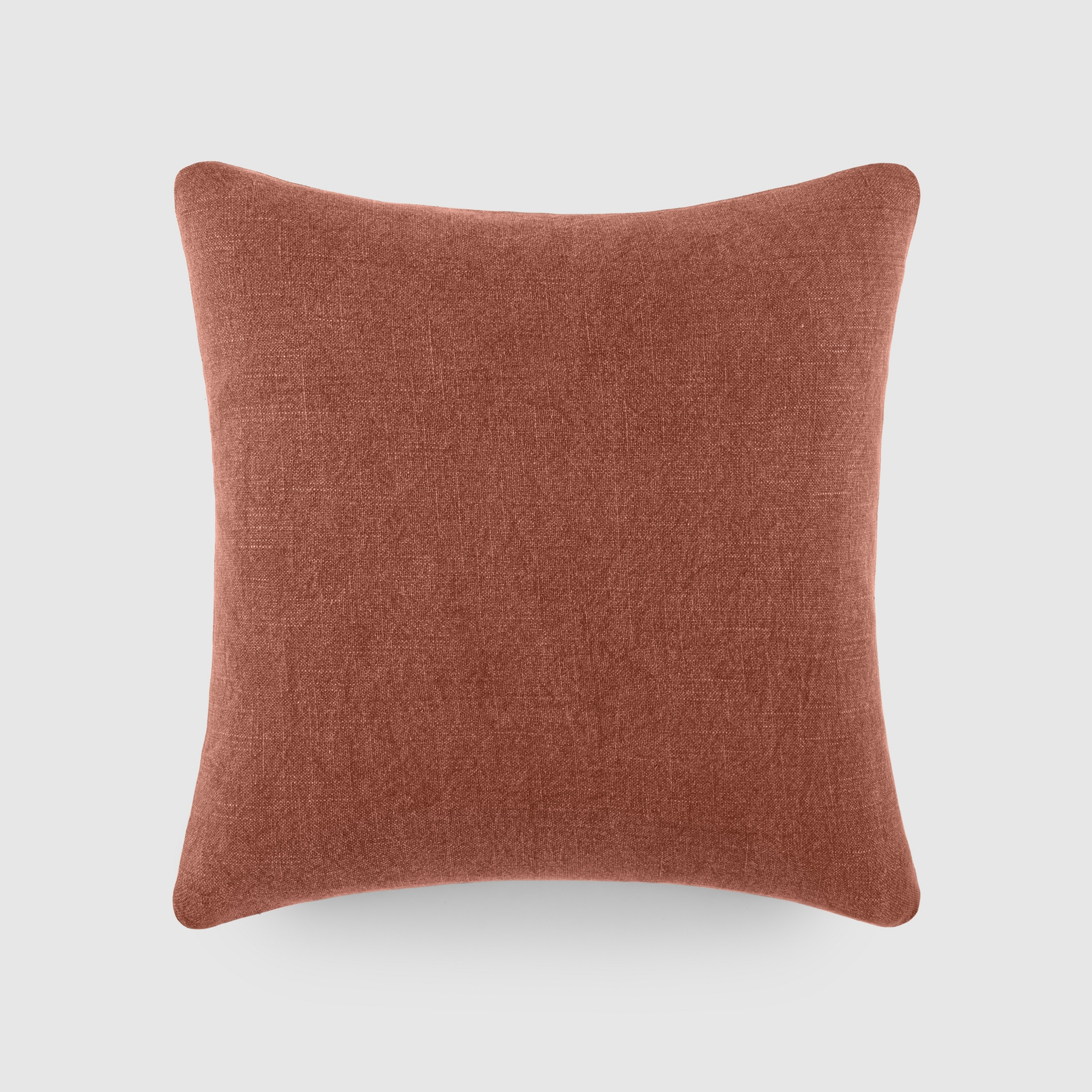 Distressed Cotton Throw Pillow (Cover And Insert) - Stone Washed Terracotta, 20 x 20