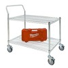 Shelving.com 24"d 2-Shelf Chrome Wire Utility Cart with 1 Handle - 2 of 2