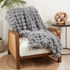 Saro Lifestyle Furry Haven Faux Rabbit Fur Throw, 50"x60", Gray - image 3 of 3