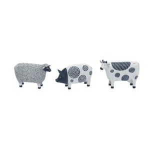 Transpac Resin Pop Art Farm Animal Decor Set of 3 Spring Home Decorations - 1 of 1