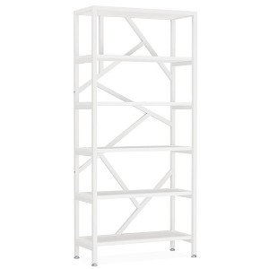 Resenkos Bookshelf, Bookcase Standing Shelf Unts,71" Bookshelf, Industrial Etagere Bookcase 6 Shelf Display Rack, - 1 of 4