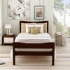 Twim Size Wood Platform Bed with Headboard and Wood Slat Support - 2 of 4