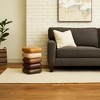 Royal Hampton 18 Inch Side End Table, Sculptural Stacked Design, Mango and Acacia Wood - 4 of 4