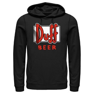 Men's The Simpsons Duff Beer Logo Pull Over Hoodie - 1 of 4