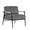 27.56" Modern Upholstered Accent Chair with Plush Cushion and Wooden Armrests - 2 of 4
