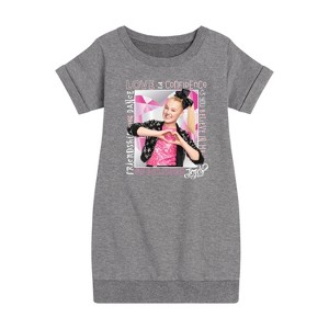 JoJo Siwa #Feeling Graphic Short Sleeve Fleece Dress - Heather Grey - 2T - 1 of 3