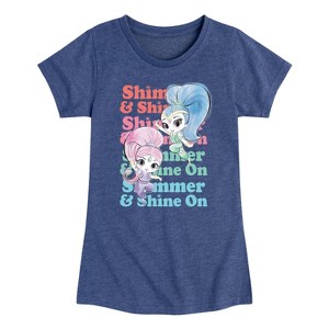 Girls' - Nickelodeon - Shimmer & Shine Sparkle In My Glitter Fitted Short Sleeve Graphic T-Shirt - 1 of 4