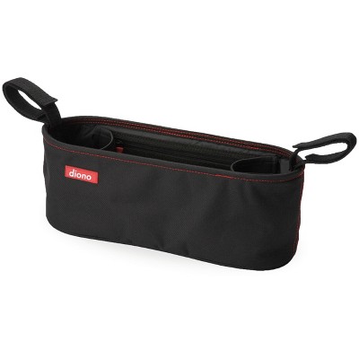 Image of Diono Buggy Buddy Universal Stroller Organizer with Cup Holders Zippered Pockets - Black