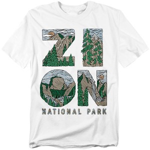 Zion National Park Classic Adult T-Shirt White - 1 of 4