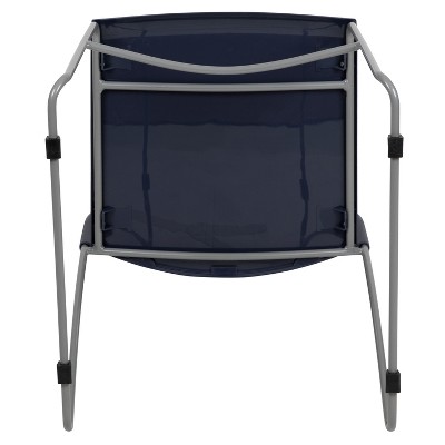 Hercules 661 lb. Modern Gray Stack Chair with Air-Vent Back