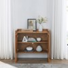 BEAFUP Walnut-color Sideboard, Buffet Cabinet with Storage, Rustic Storage Cabinet for Entryway, Hallway, Living Room, Dining Room, 33.9"×15"×31.5" - 2 of 4