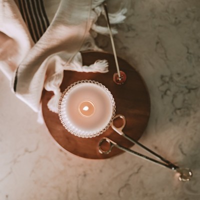Cozy Season 11oz Ribbed Glass Jar Soy Candle