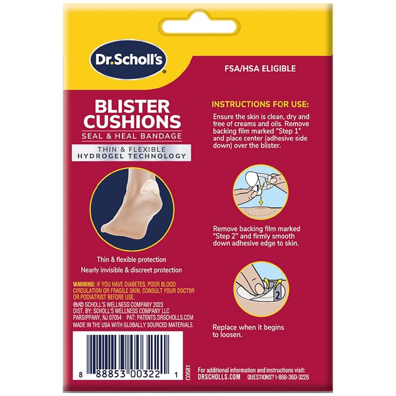 Dr. Scholl&#39;s Blister Cushions Seal &#38; Heal Bandage with Hydrogel Technology - 8ct, 2 of 11