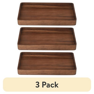 BRINJOY 5 x 8.97 x 1 in, Acacia Wood Tray Organizer, Walnut