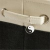 Attop Canvas Storage Baskets with Handles Organizing Blankets Toys Stylish Yin Yang Design Practical Home Decor 13x15 Inches - 4 of 4