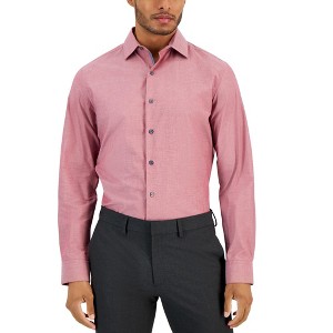 bar III Mens Stretch Button Down Dress Shirt, Red, Large - 1 of 1