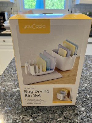 YouCopia® Dry+Store™ Reusable Bag Drying Rack and Bin Set