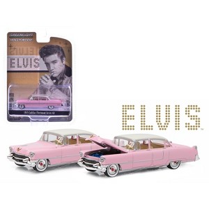 1955 Cadillac Fleetwood Series 60 Special Elvis Presley "Pink Cadillac" (1935-1977) 1/64 Diecast Model Car by Greenlight - 1 of 3